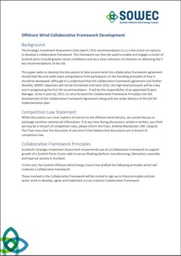 Offshore Wind Collaborative Framework Development Report Image